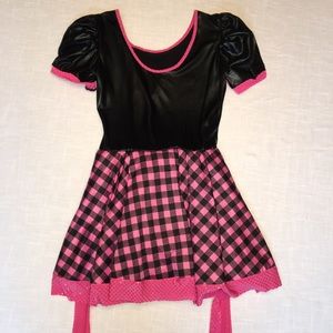 Children’s Dance Costume Checkered Retro Dress